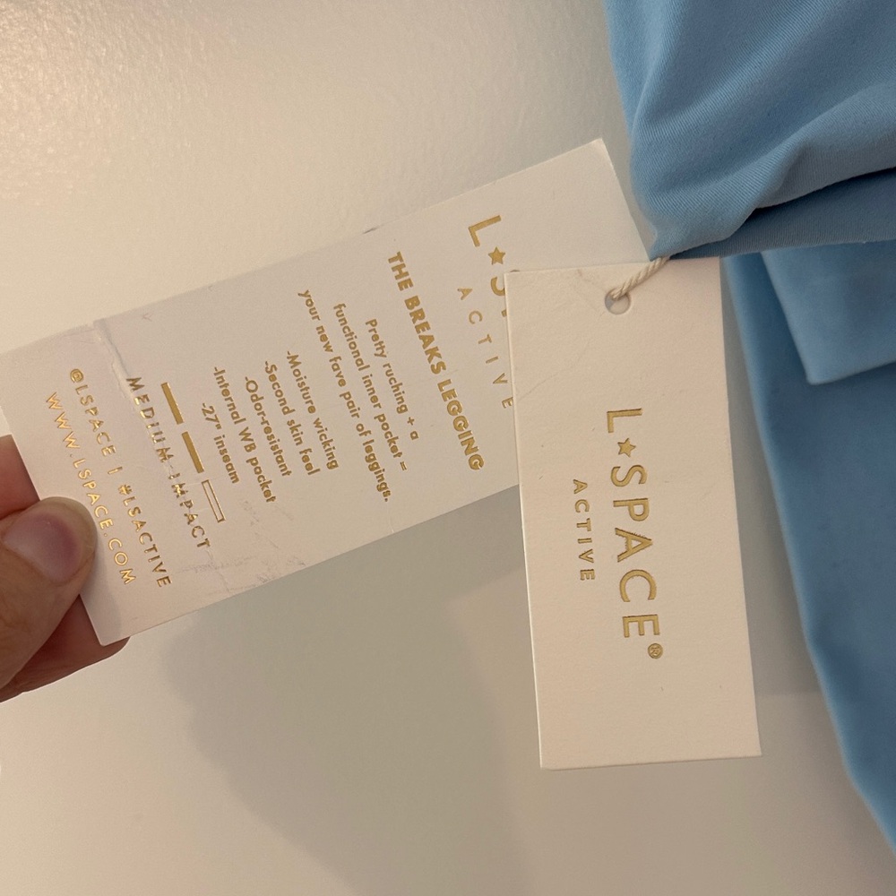 L*Space Active Sky Blue Set (M leggings L top) - Picture 4 of 8